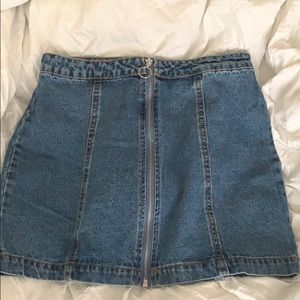 Forever 21 Zipper Jean Skirt